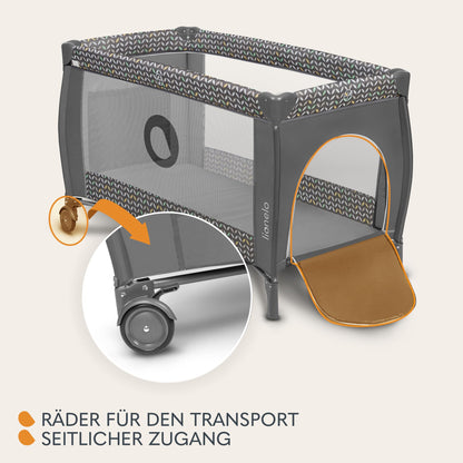 Lionelo Sven Plus 4-ühes reisivoodi mähkimislauaga kuni 15 kg, hall (Grey Scandi)