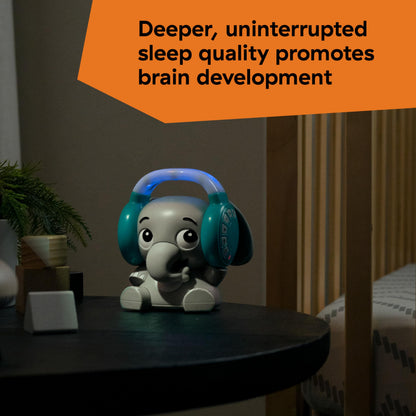Baby Einstein Earl the Elephant Bluetooth soother and night light, gray