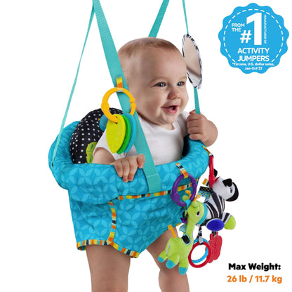 Bright Starts Bounce 'n Spring Deluxe door bouncer for baby, with toys