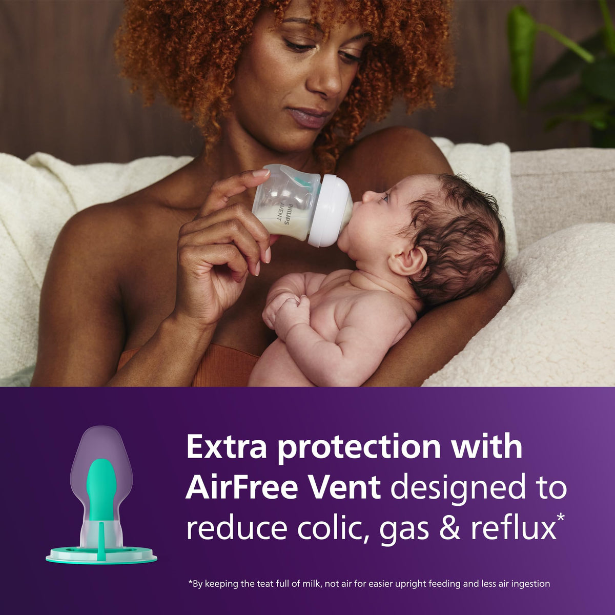 Philips Avent Natural Response beebipudel AirFree-ventiiliga, 125 ml, vastsündinutele