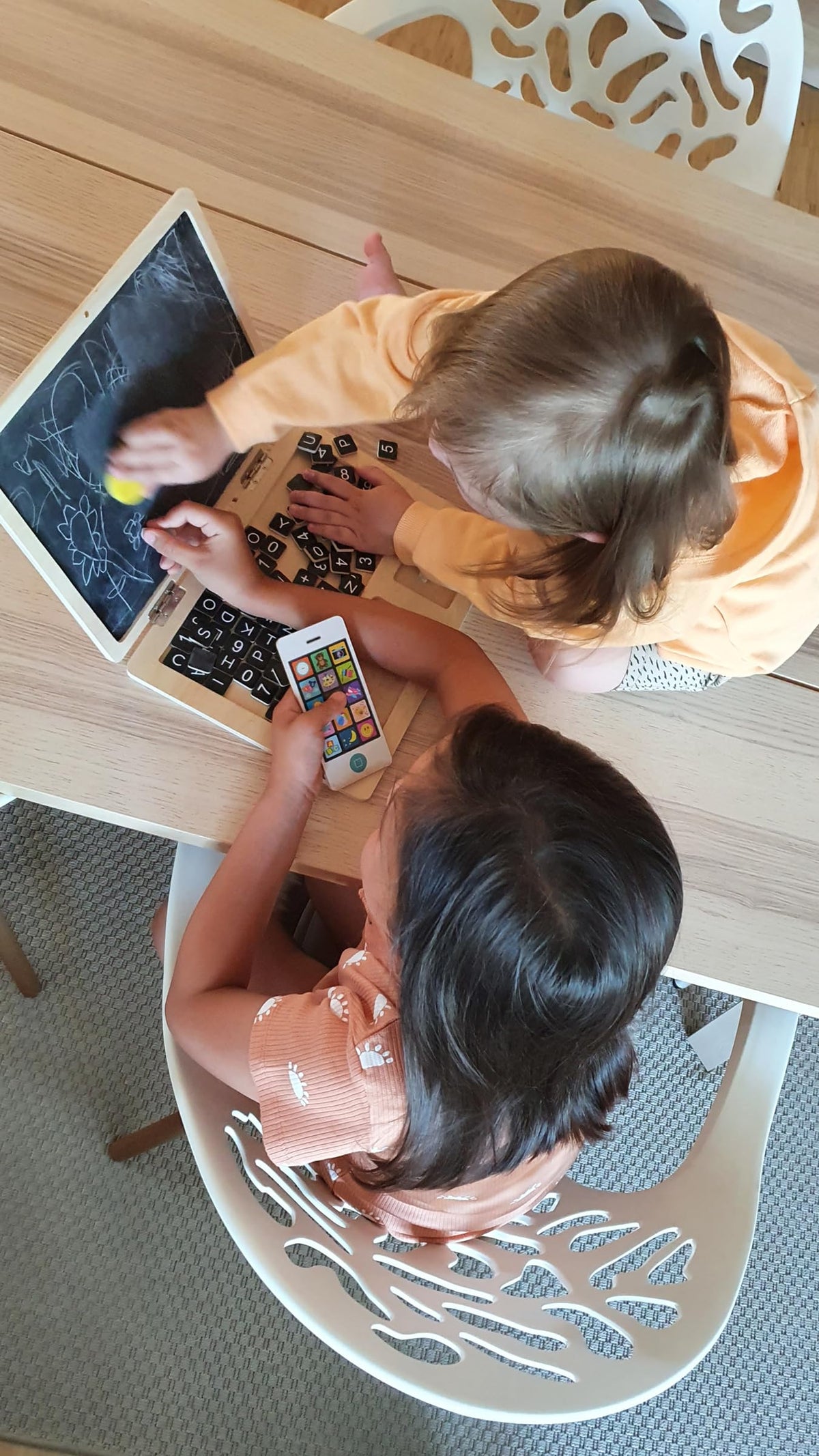 Small Foot wooden play laptop with magnetic and chalkboard