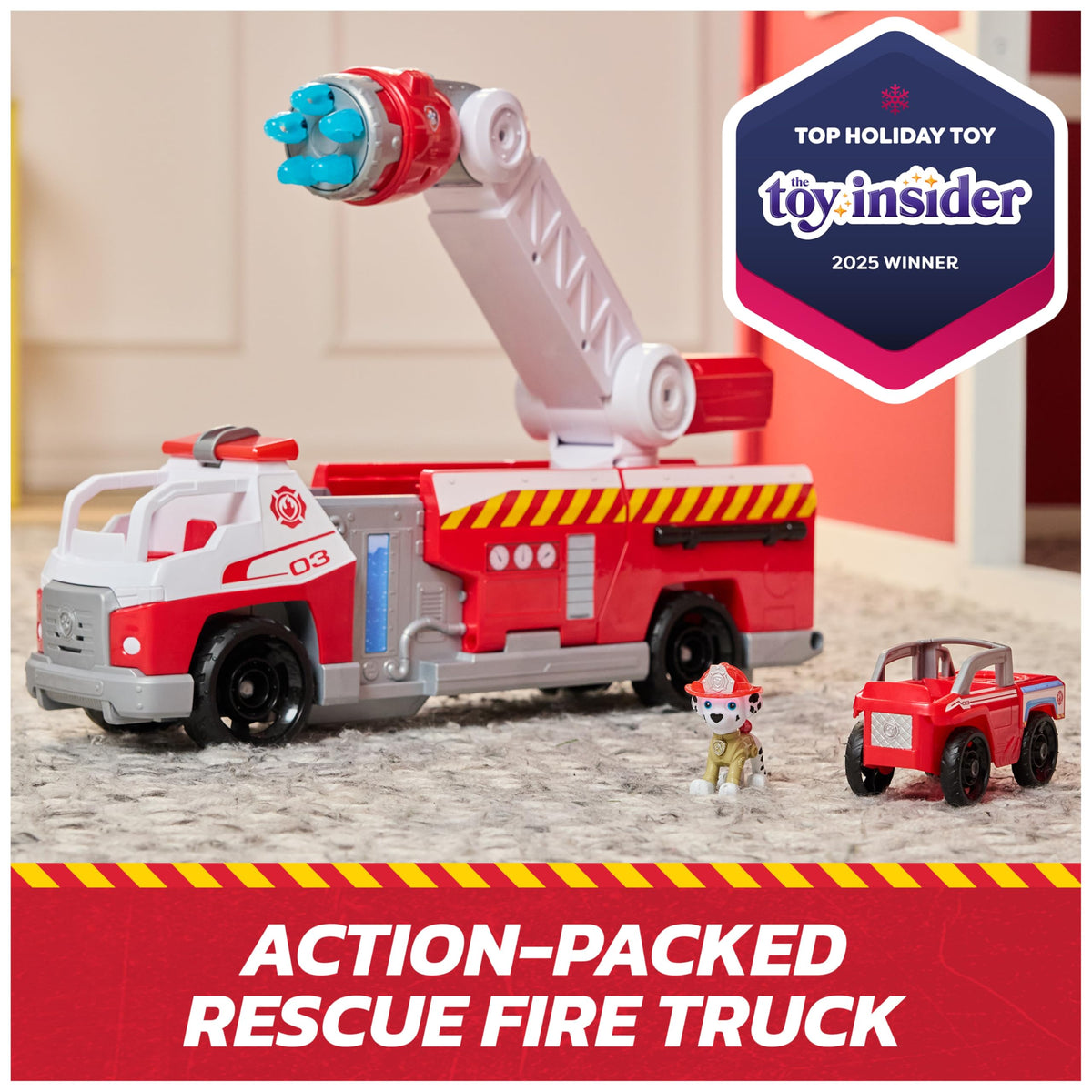 Paw Patrol Fire Rescue Deluxe Marshalli tuletõrjeauto helide, tuleefektide ja miniautoga