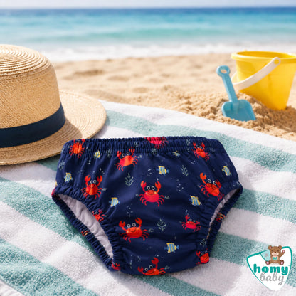 HOMYBABY korduvkasutatav ujumismähe krabimustriga, 12–24 kuud (9–12 kg)
