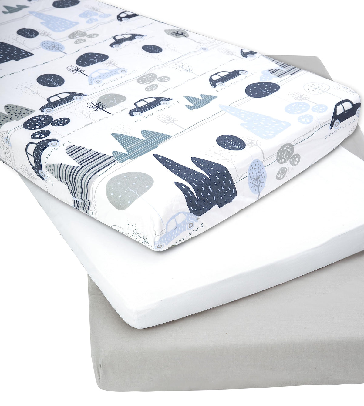 Medi Partners 3-piece baby crib sheet set, 60 × 120 cm, 100% cotton