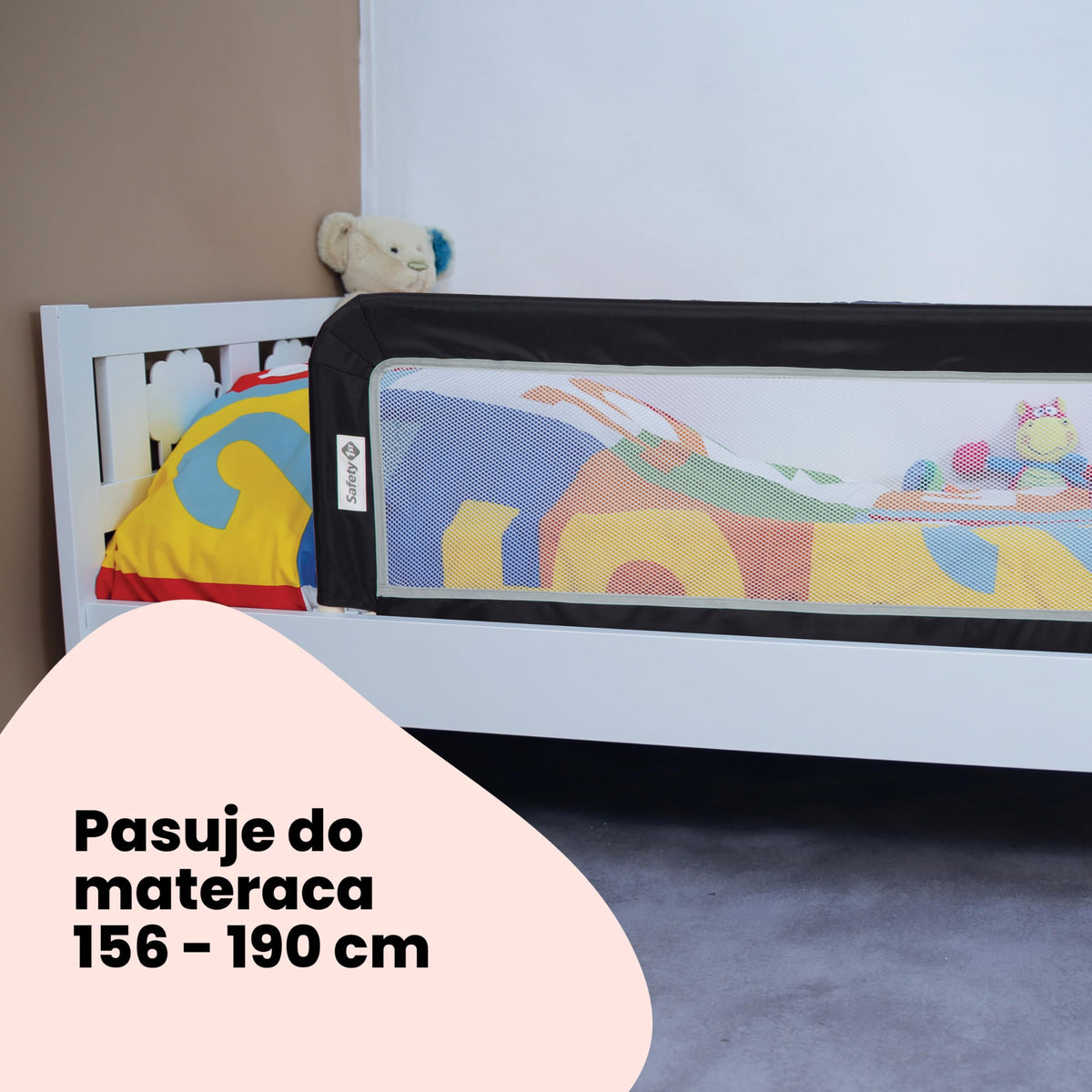 Safety 1st kokkupandav voodipiire, 109 × 42 cm, tumehall