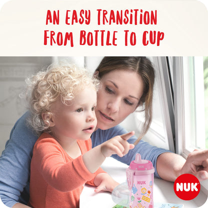 NUK Kiddy Cup drinking cup for children, 12+ months, 300 ml, yellow