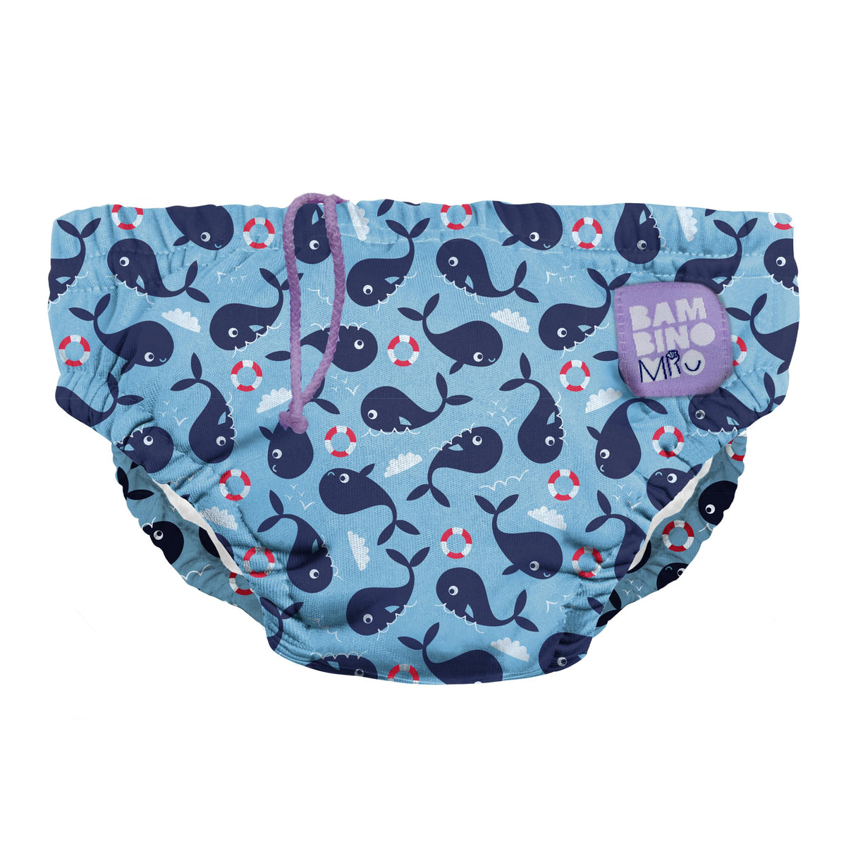 Bambino Mio korduvkasutatav ujumismähe Walfisch, S, kuni 6 kuud