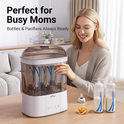 Bear electric bottle sterilizer and dryer, 2-layer, gray
