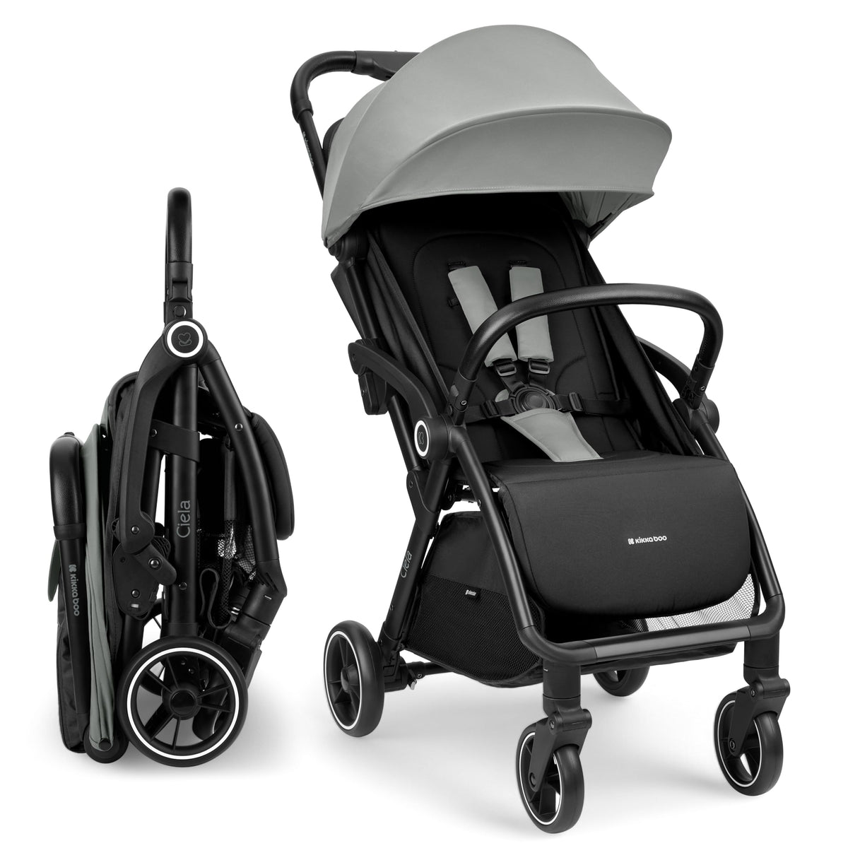 Kikka Boo CIELA reisikäru, hall, kuni 22 kg, 7,1 kg, ühe käega kokkupandav