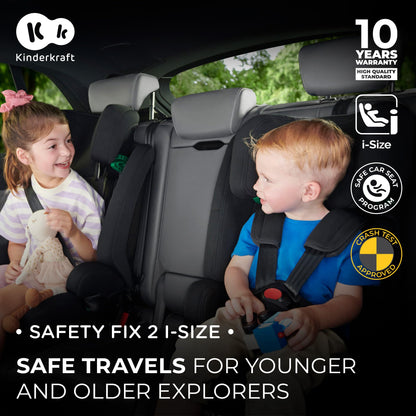 Kinderkraft Safety FIX2 i-Size car seat 76–150 cm (9–36 kg), ISOFIX, grey