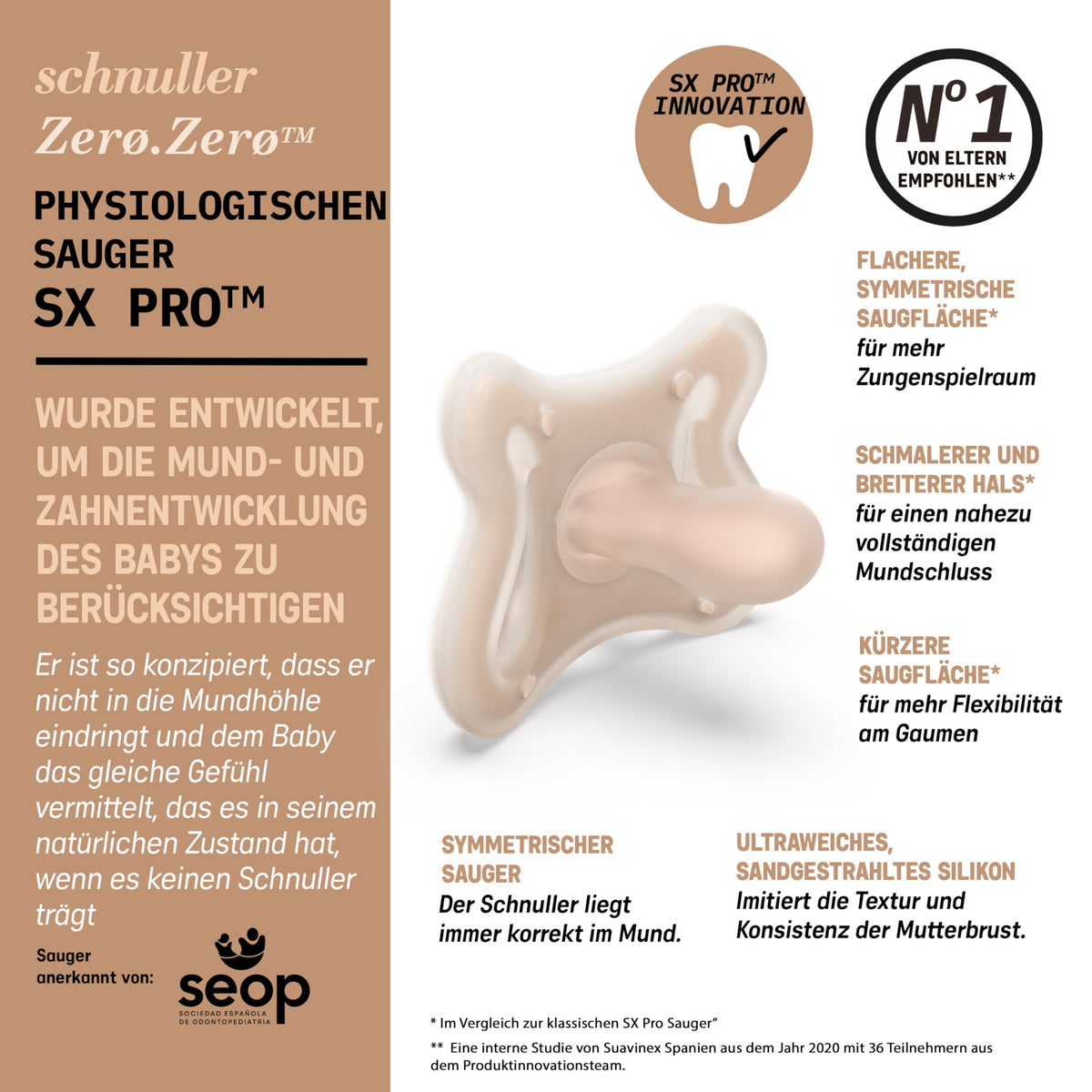 SUAVINEX lutt Zero Zero SX Pro 0-6 kuud, Medium