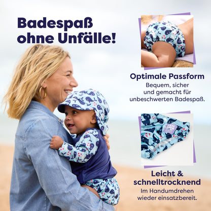 Bambino Mio korduvkasutatav ujumismähe Walfisch, S, kuni 6 kuud