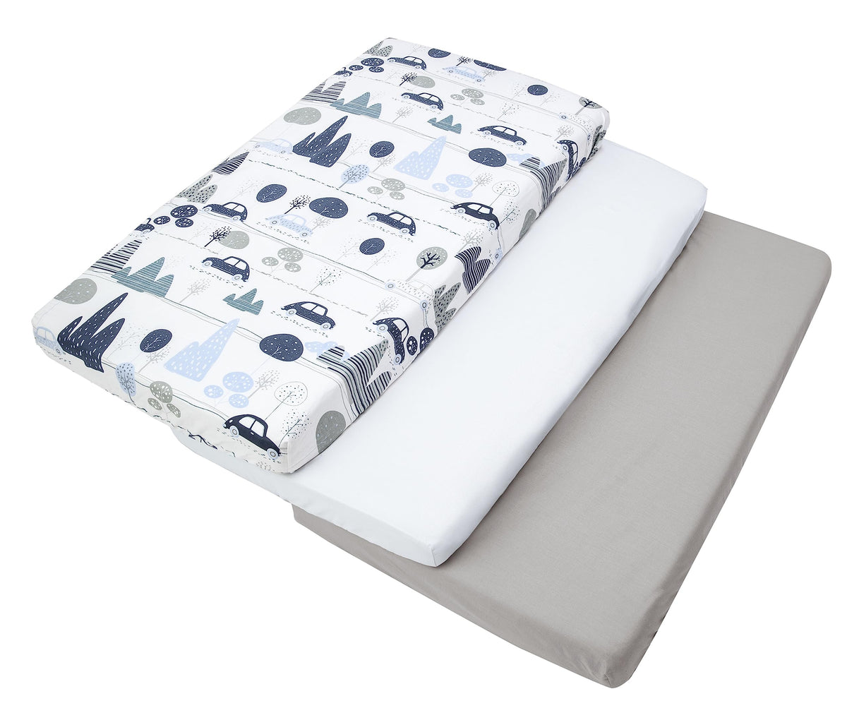 Medi Partners 3-piece baby crib sheet set, 60 × 120 cm, 100% cotton