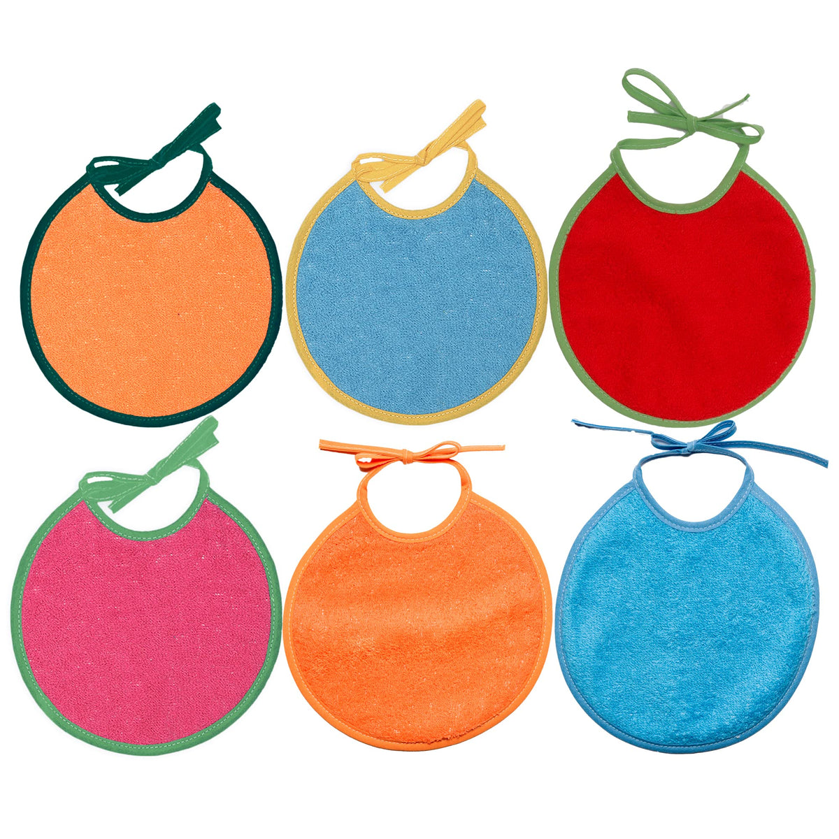 Ti TIN froteest pudipõlled 6 tk, 19 x 19 cm, 0-6 kuud, värvilised