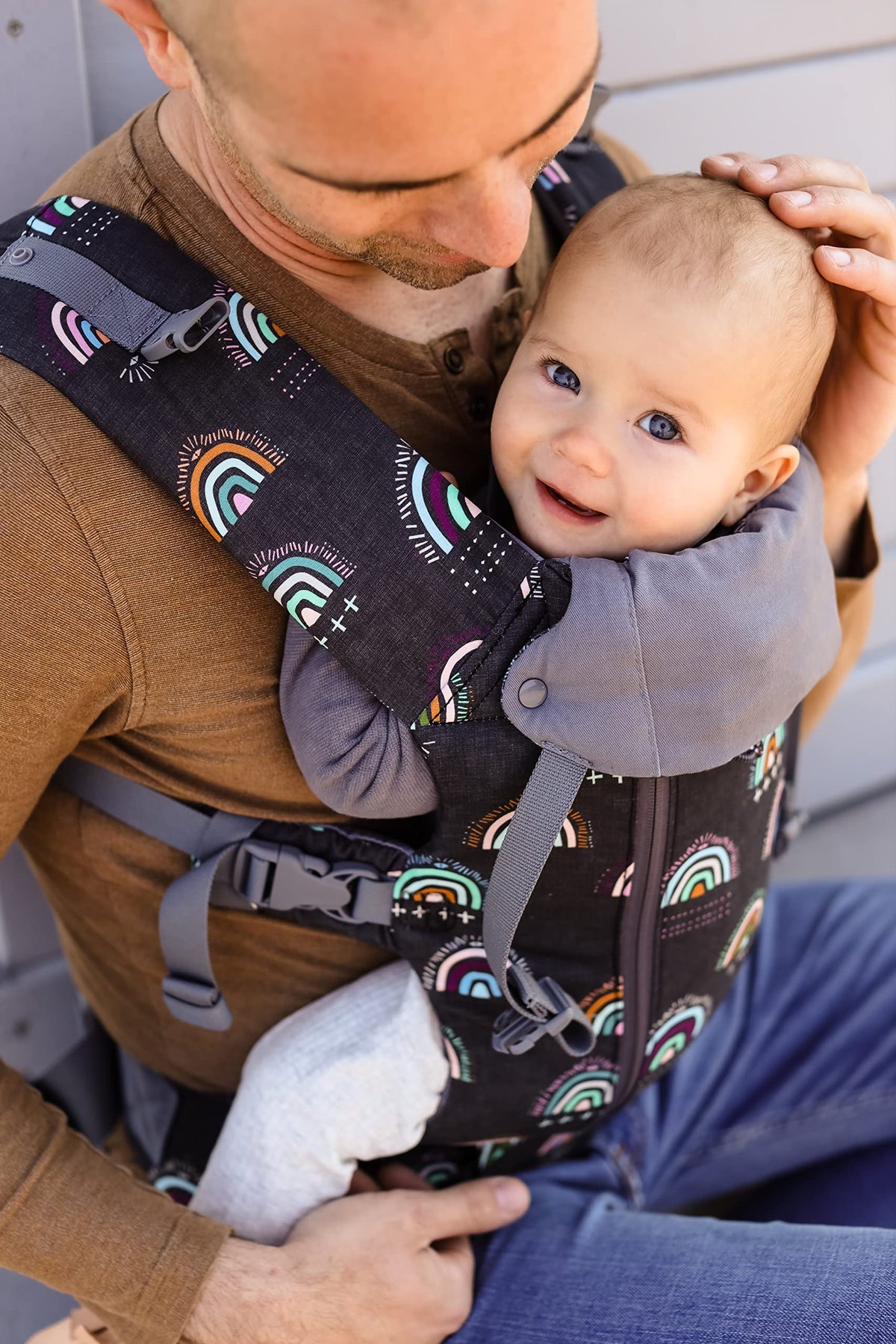 Beco 8 carrier bag from newborn to toddler, Boho Rainbow