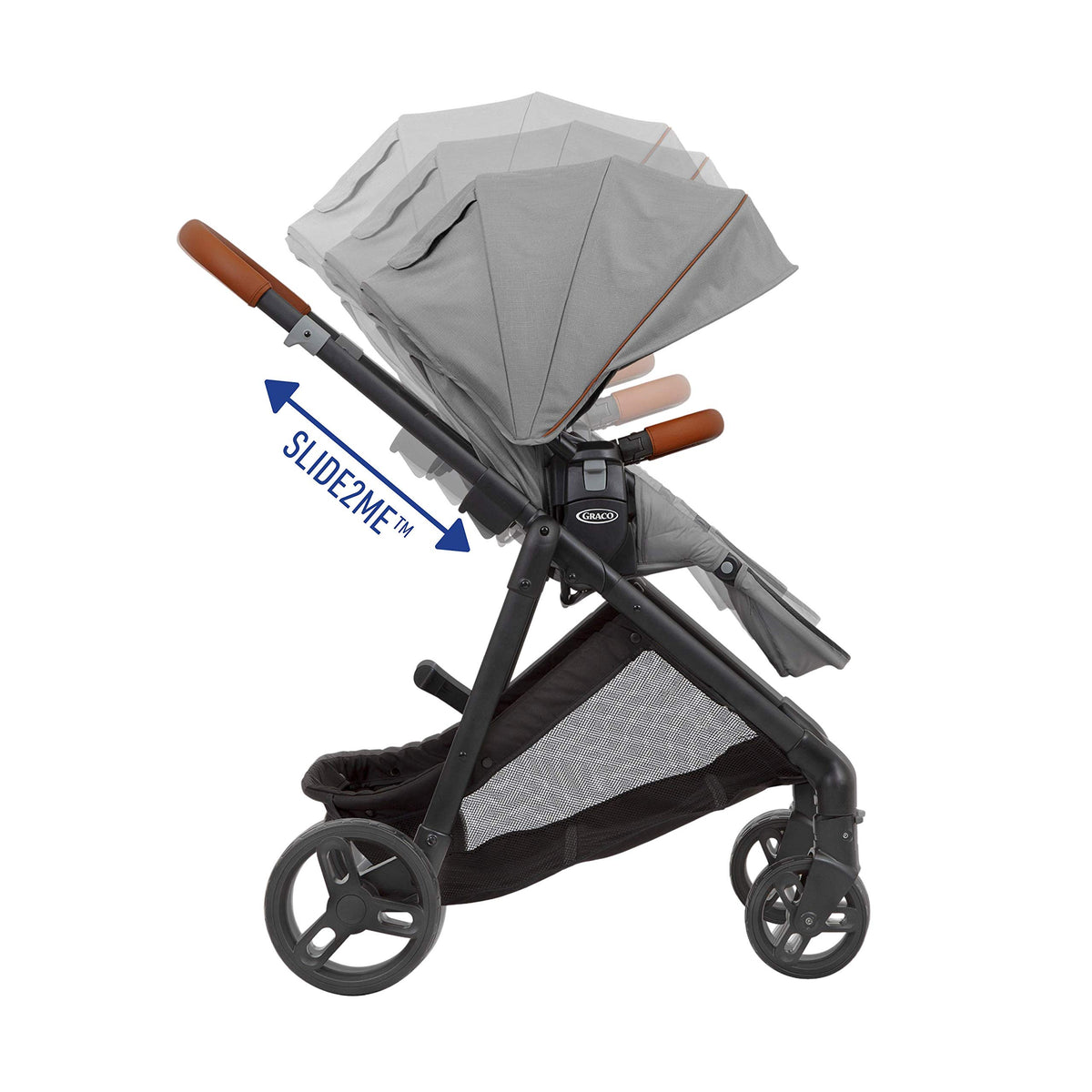 Graco Near2Me jalutuskäru 0–22 kg, reguleeritava kõrgusega – Steeple Gray