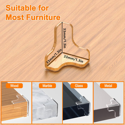 E-PROUSE transparent corner protectors, 12 pcs, pre-adhesive and strong adhesion