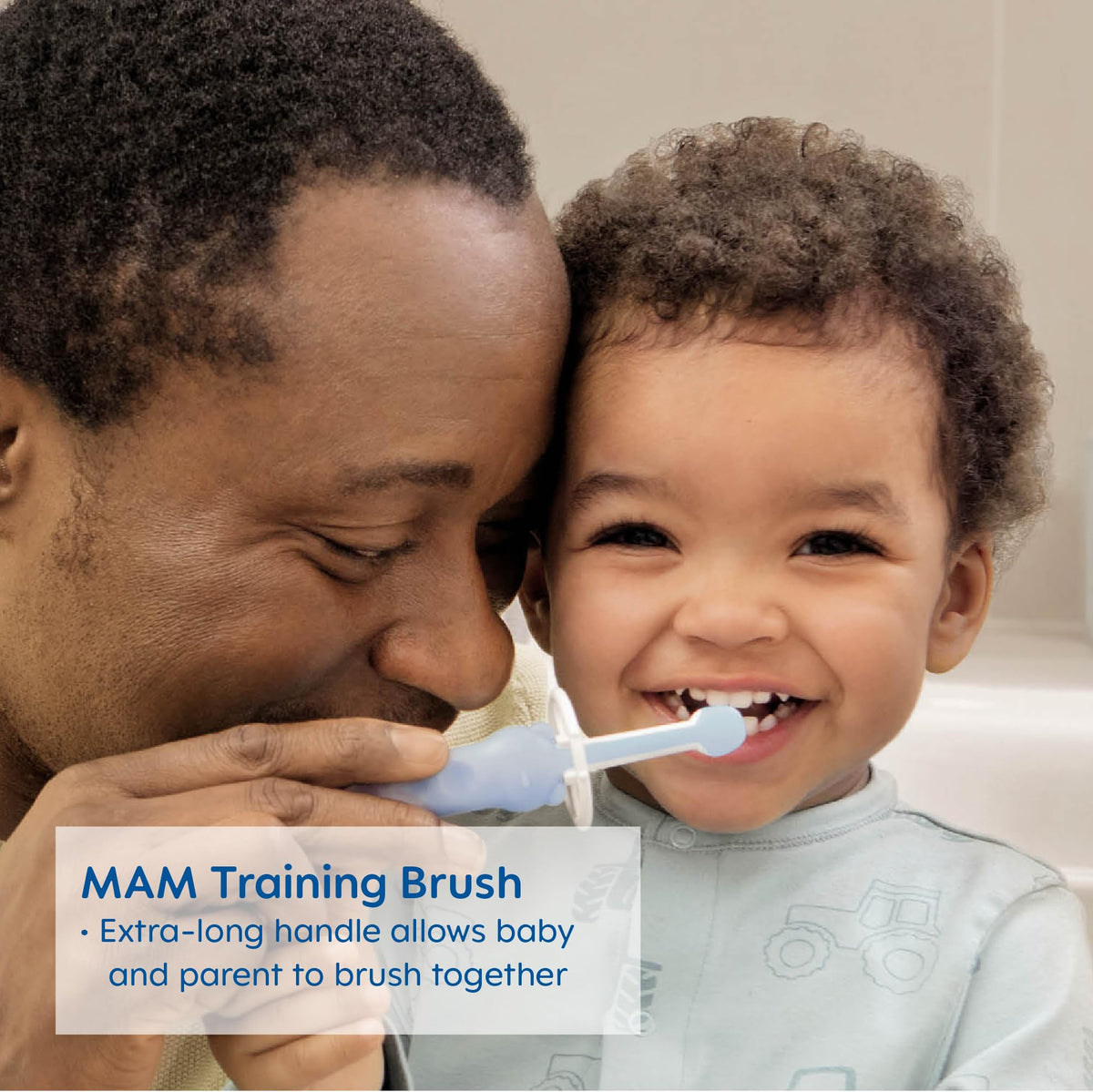 MAM Learn to Brush hambaharjakomplekt beebile (5+ kuud), sinine