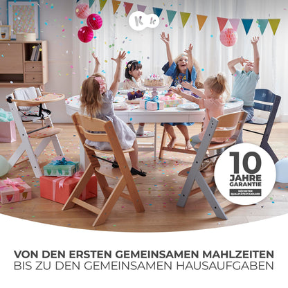 Kinderkraft ENOCK söögitool ja lastetool 2-ühes, hall, 6 kuud kuni 10 aastat