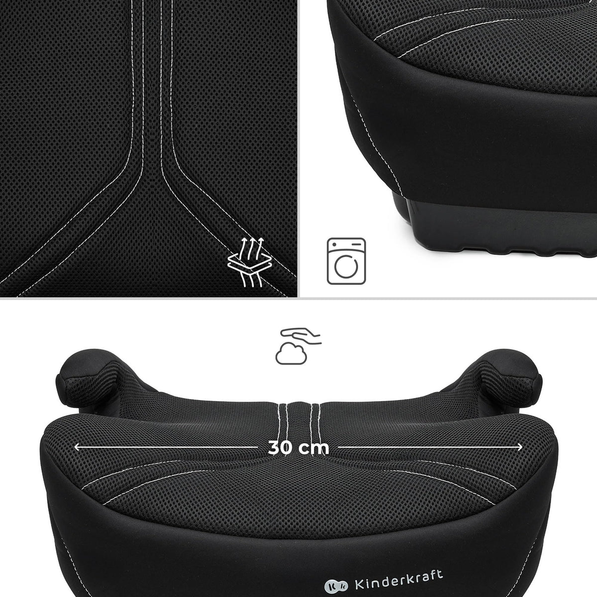 Kinderkraft I-BOOST 2 PRO turvatool 125-150 cm, ISOFIX, must