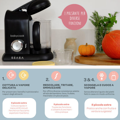 Béaba Babycook Solo 4-in-1 blender-steamer – 1100 ml, black