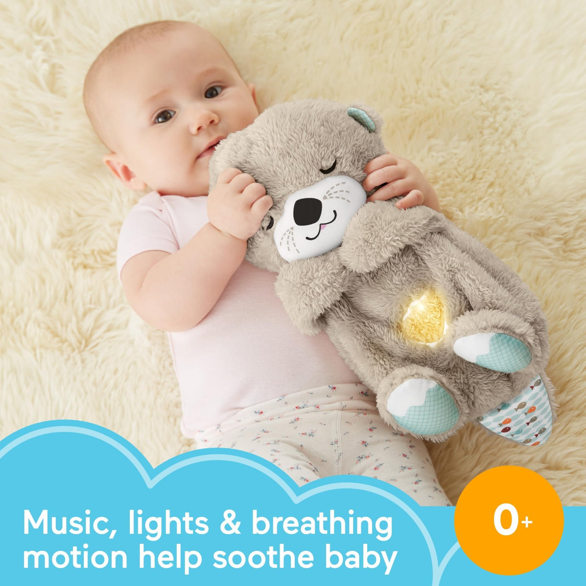 Fisher-Price plush toy and sound machine Soothe 'n Snuggle Otter, with light and breathing motions
