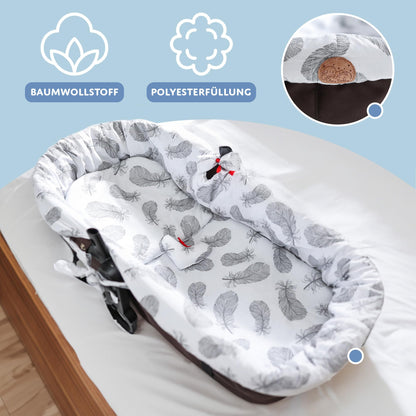 Totsy Baby stroller basket cover set, 3-piece, grey feathers