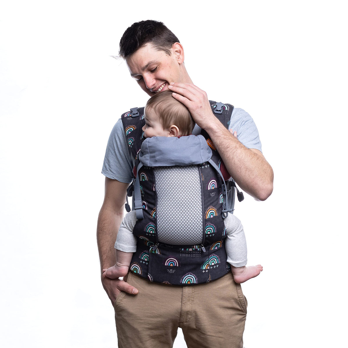 Beco 8 carrier bag from newborn to toddler, Boho Rainbow