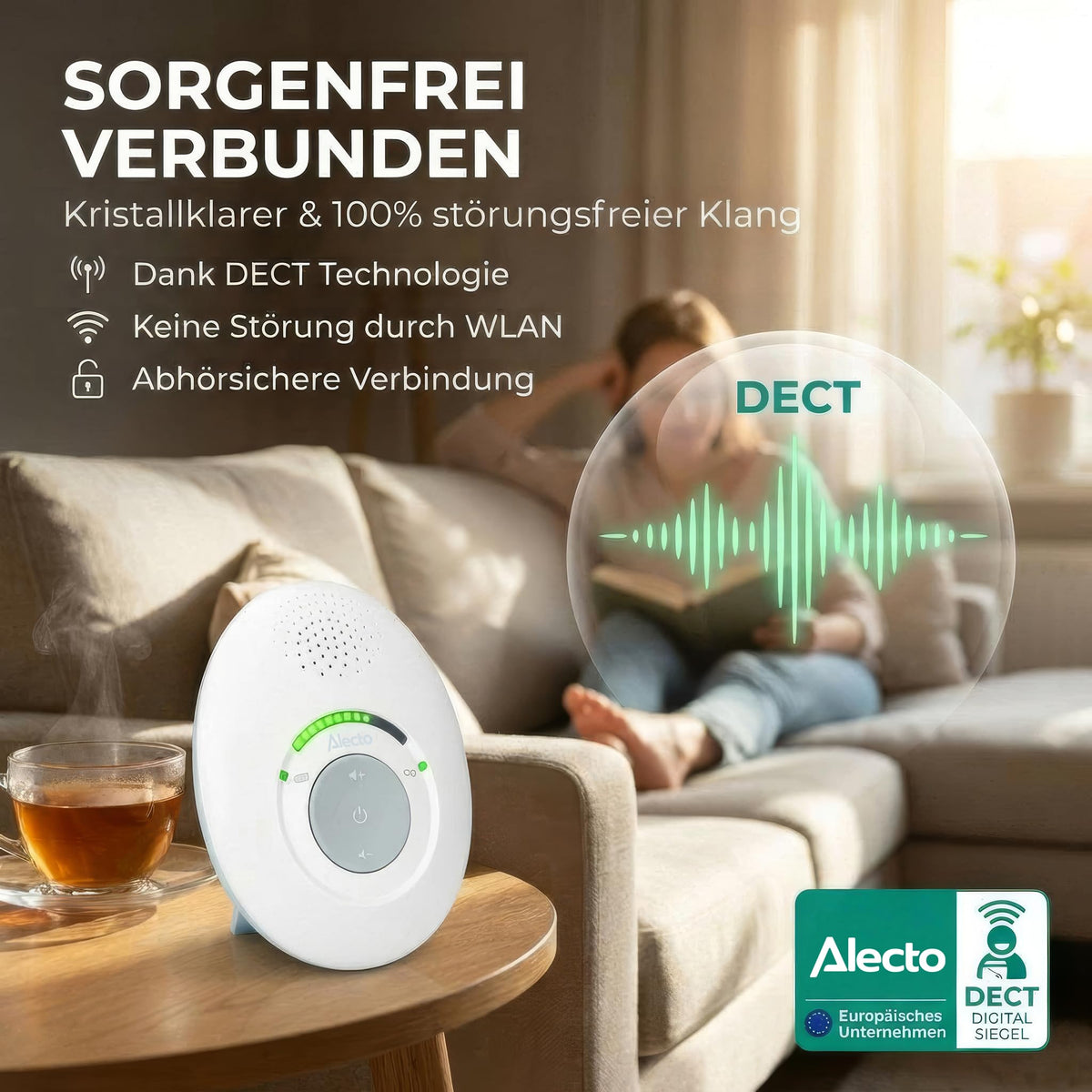 Alecto DBX110 beebimonitor DECT, valge