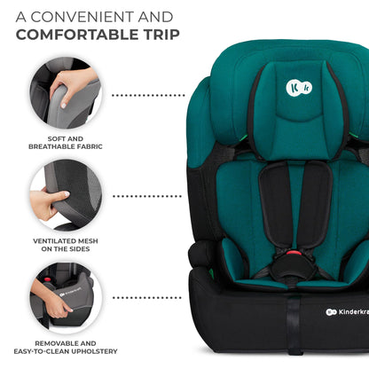 Kinderkraft Comfort UP i-Size car seat 76–150 cm (9–36 kg), green