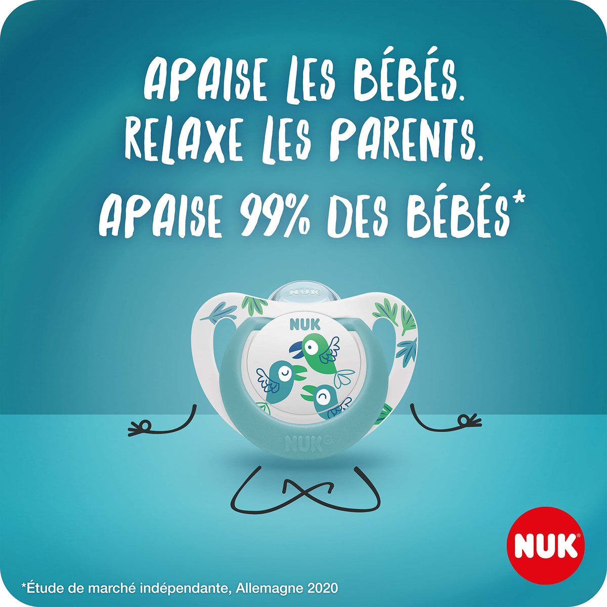 NUK Star Night & Day lutt 18-36 kuud, helendav, BPA-vaba silikoon, 2 tk