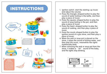 Laste kitchen utensil play set with pots and pans, 18 pcs