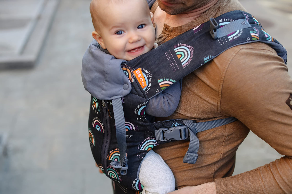 Beco 8 carrier bag from newborn to toddler, Boho Rainbow