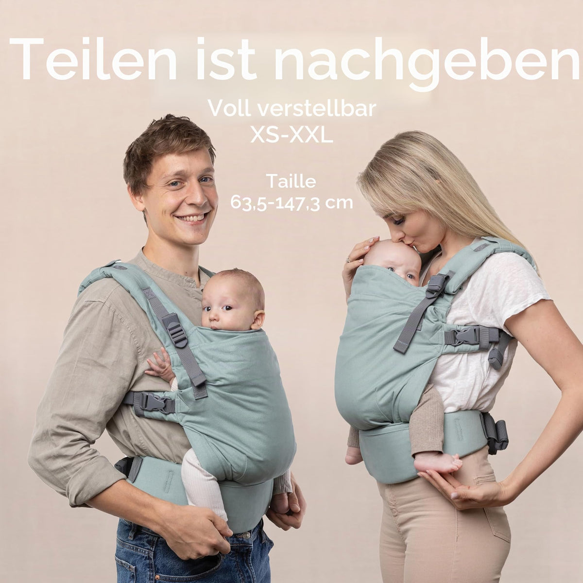 Boba X beebikandekott vastsündinust väikelapseni, 3,2–20,4 kg, sinine (Sea Mist)