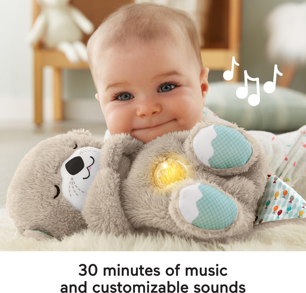 Fisher-Price plush toy and sound machine Soothe 'n Snuggle Otter, with light and breathing motions