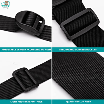 HOMYBABY® universal 5-point safety harness for high chair, black