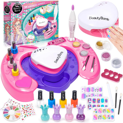 Tacobear children's nail painting set with dryer and accessories, for children 5+