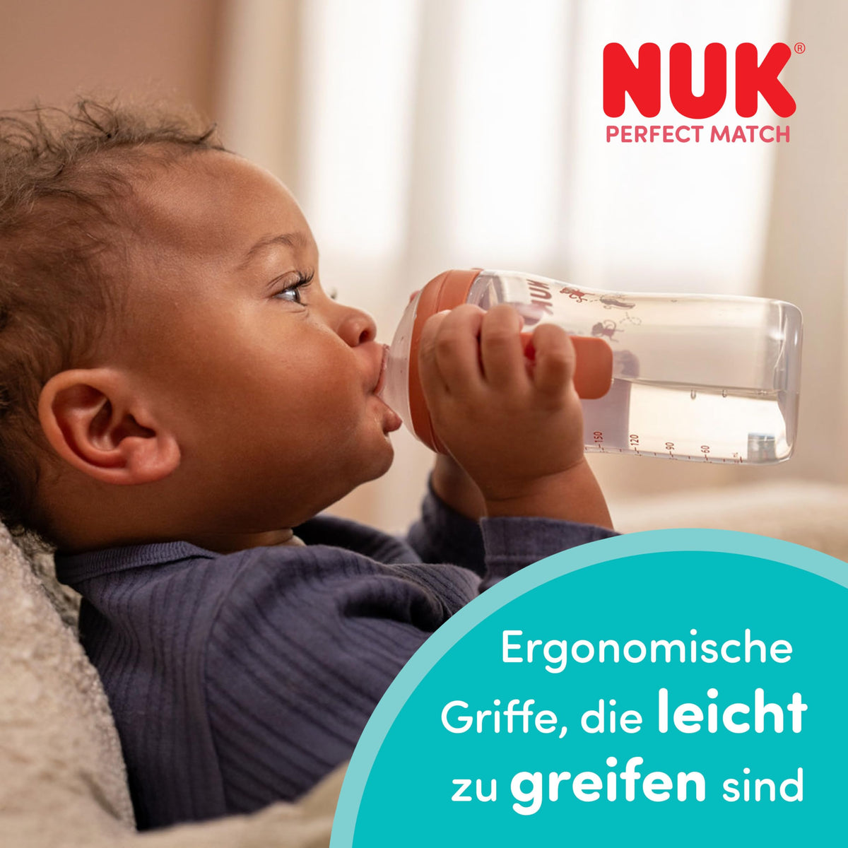 NUK Perfect Match õppetass Miki Hiir, 6+ kuud, 150 ml, beež (Greige)