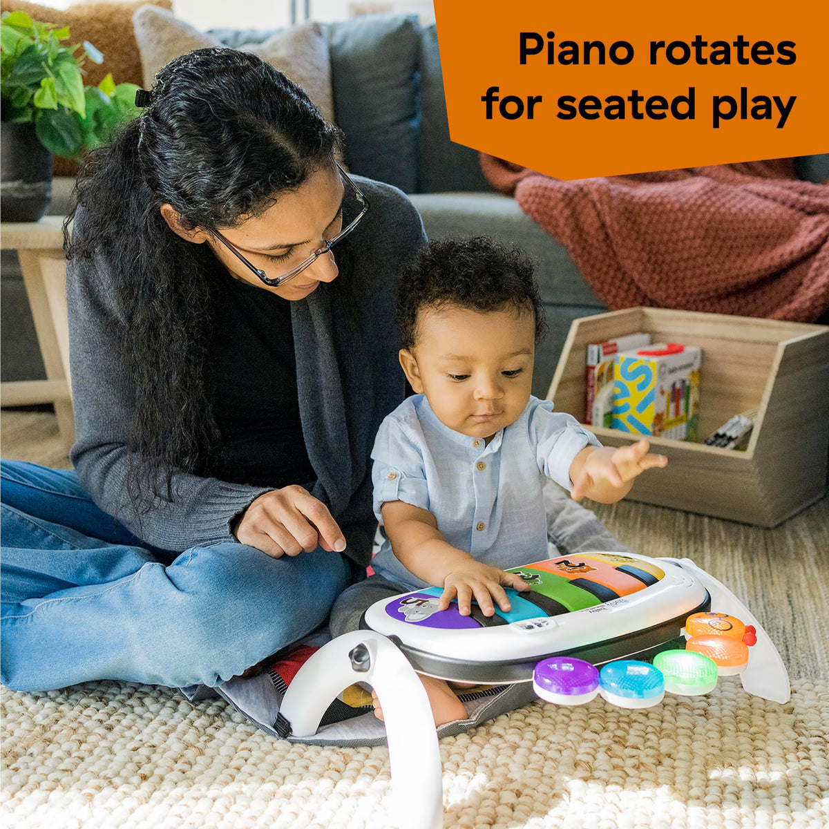 Baby Einstein 4-in-1 Kickin’ Tunes musical activity mat and play center with piano