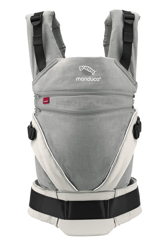 manduca XT adjustable baby carrier, made of organic cotton, 0–3 years, grey