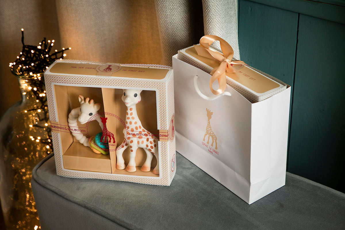 Sophie la girafe Sophiesticated gift set – Colo’rings teething ring and rattle