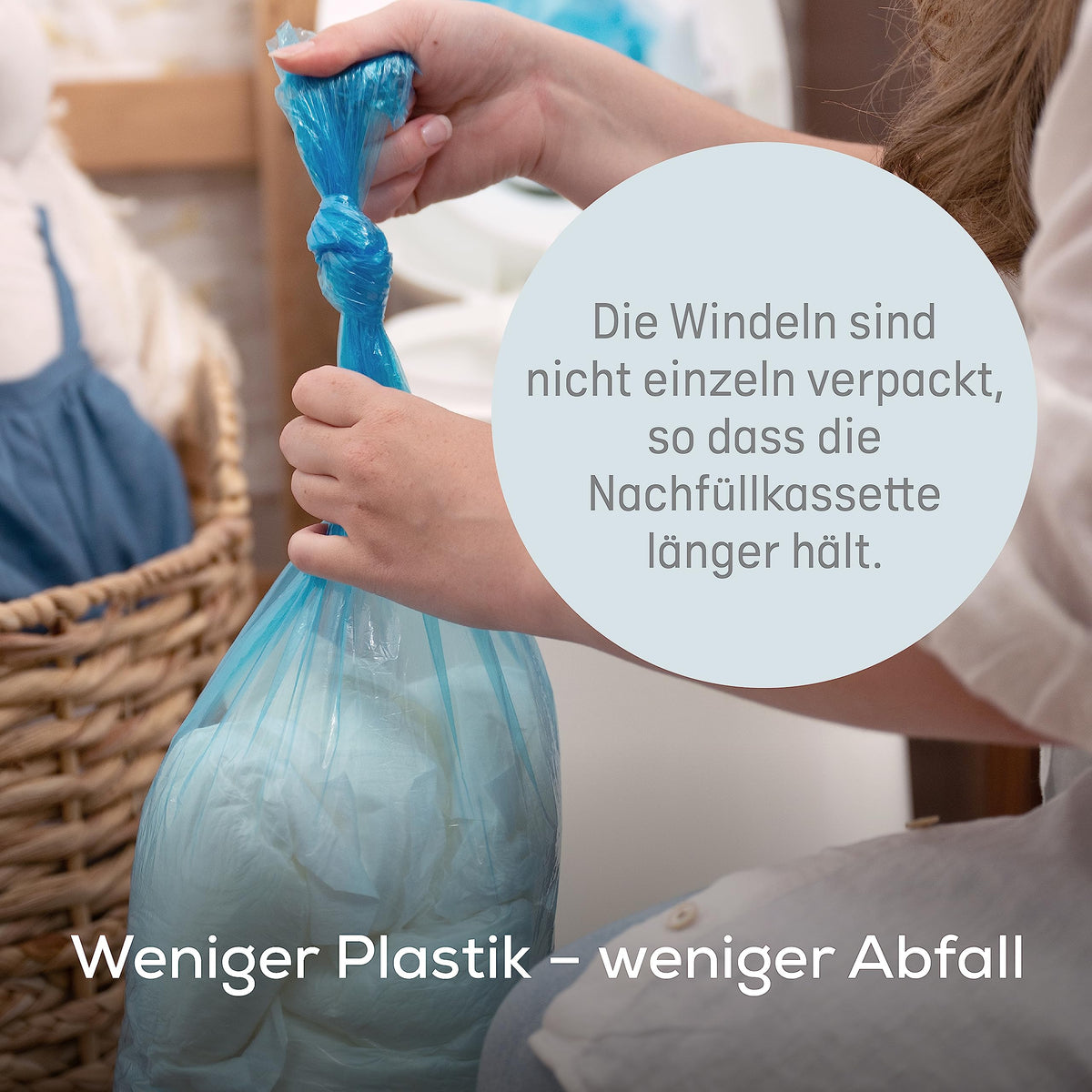 Angelcare Original Classic XL mähkmekonteiner 1 kassettiga, valge