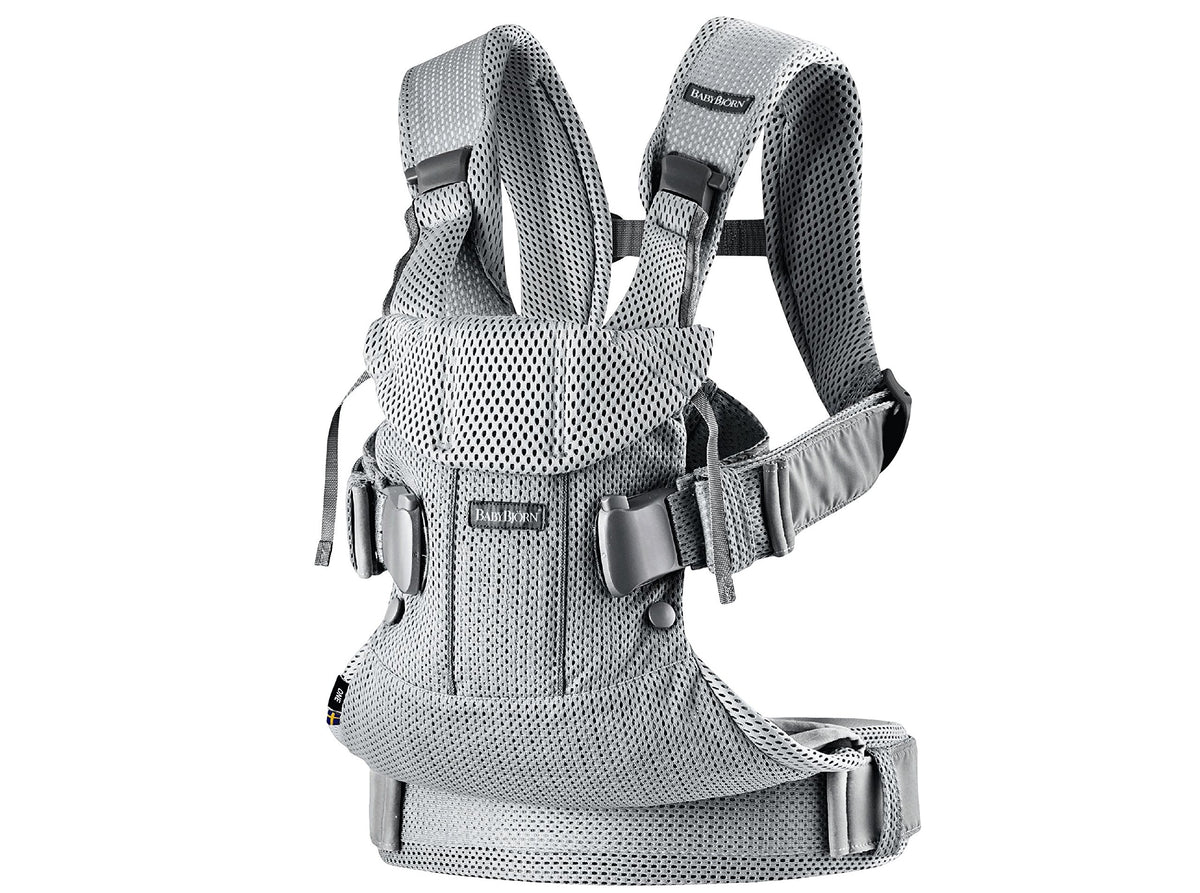 BabyBjörn Baby Carrier One Air kõhukott, 3D Mesh, hõbedane