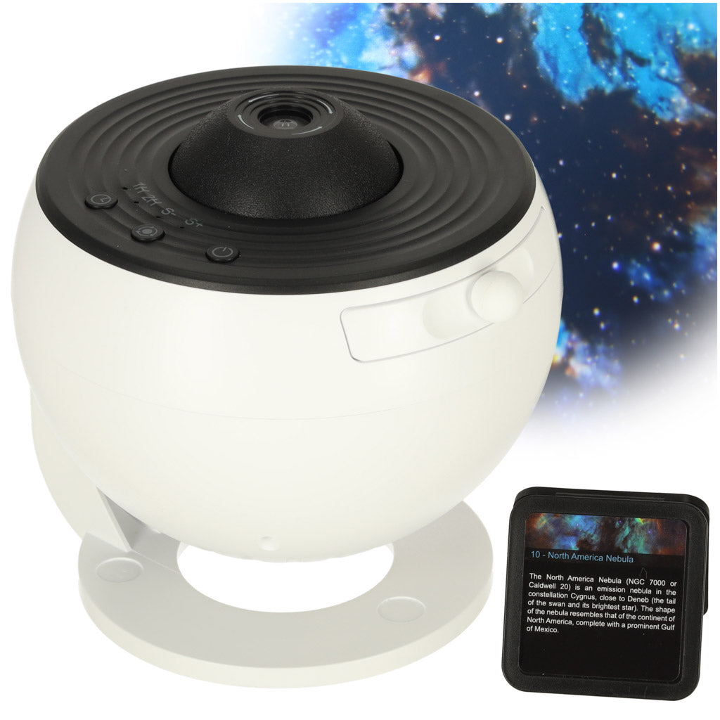 USB LED-täheprojektor 12 kosmosepildiga ketta ja taimeriga