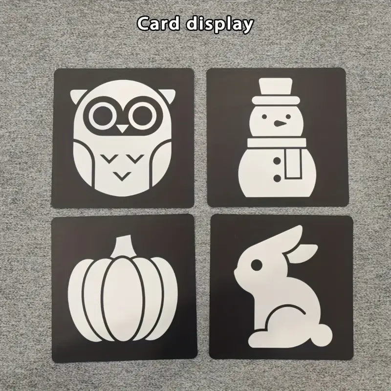 Must black and white visual stimulation cards for babies, 20 pcs (0–3 months)