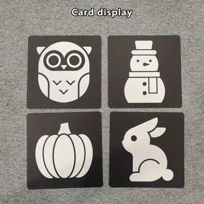 Must black and white visual stimulation cards for babies, 20 pcs (0–3 months)